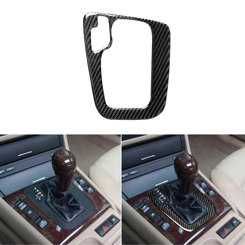 Carbon Fiber Center Gear Shift Sticker Trim fit For BMW 3 Series E46 1998-2005