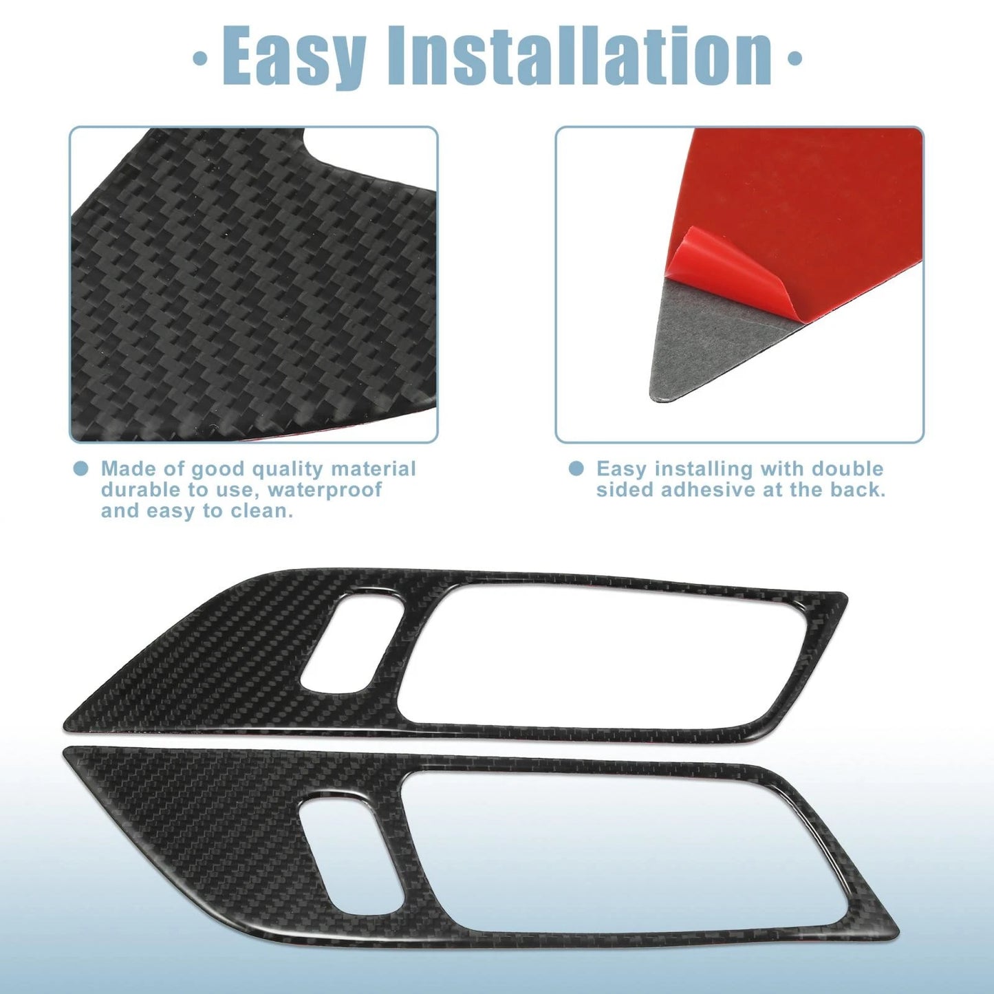Side Door Handle Bowl Covers for Ford Mustang (2015-2021) Black