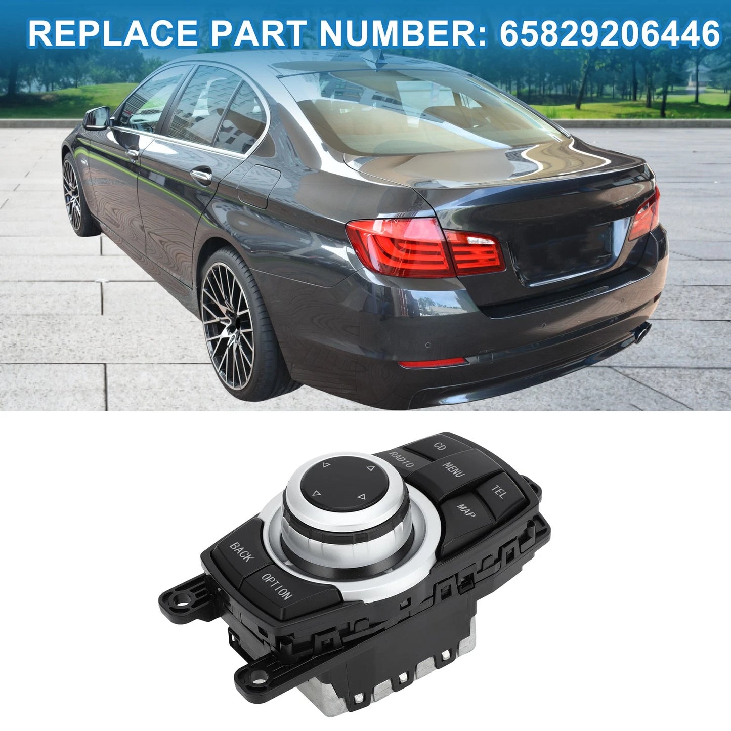 Steering Wheel Control Switch for BMW 528i (2010-2011) Black