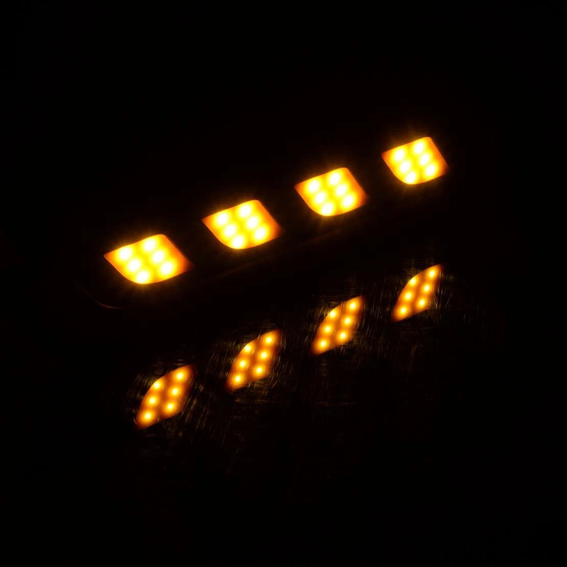 DC 12V White Amber COB LED DRL Fog Lights for Car