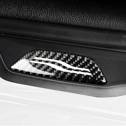 Carbon Fiber Door Sill Plate Foot Scuff Pedal Fit For BMW F30 Series 3 2013-2018