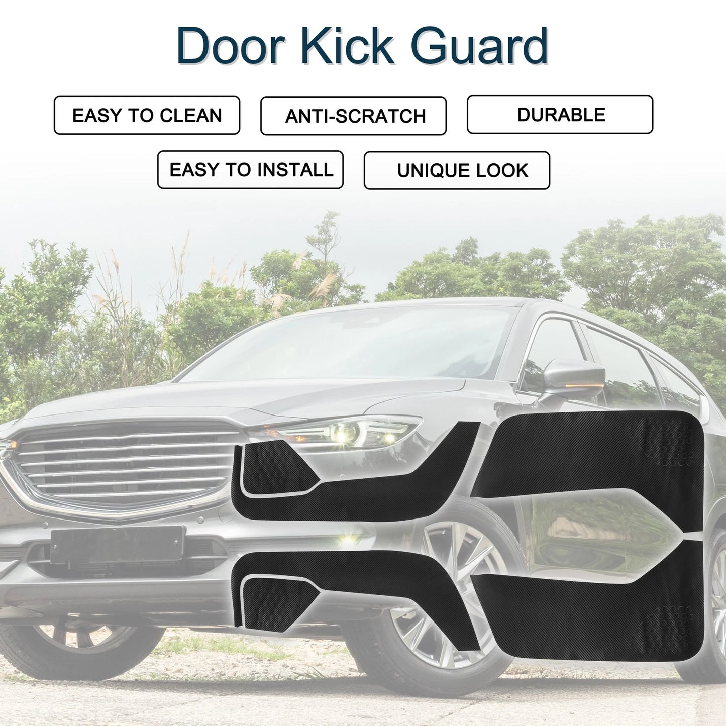 Door Kick Guard Black for Mazda CX-8 (2018-2023)