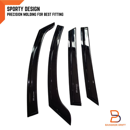 Black Weather Shield Window Visor Rain Guard for BYD Dolphin (2022-2024)