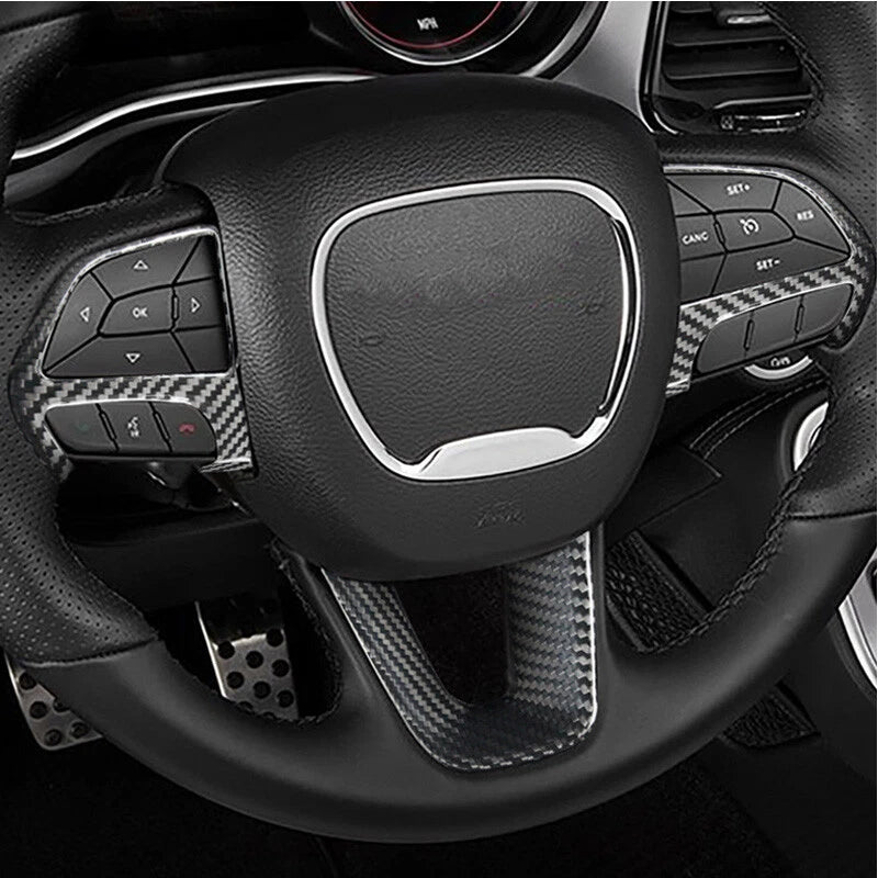 Carbon Fiber Steering Wheel Lower Remote Control Trim Fits Challenger 2015-2019