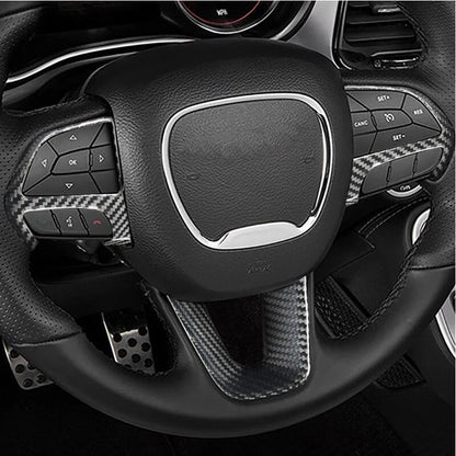 Carbon Fiber Steering Wheel Lower Remote Control Trim Fits Challenger 2015-2019