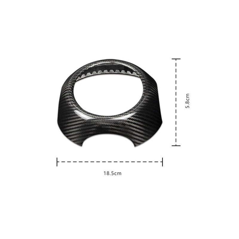 Dry Carbon Fiber Console Steering Wheel Cover Trim for Gen 2 MINI Cooper R55-R61
