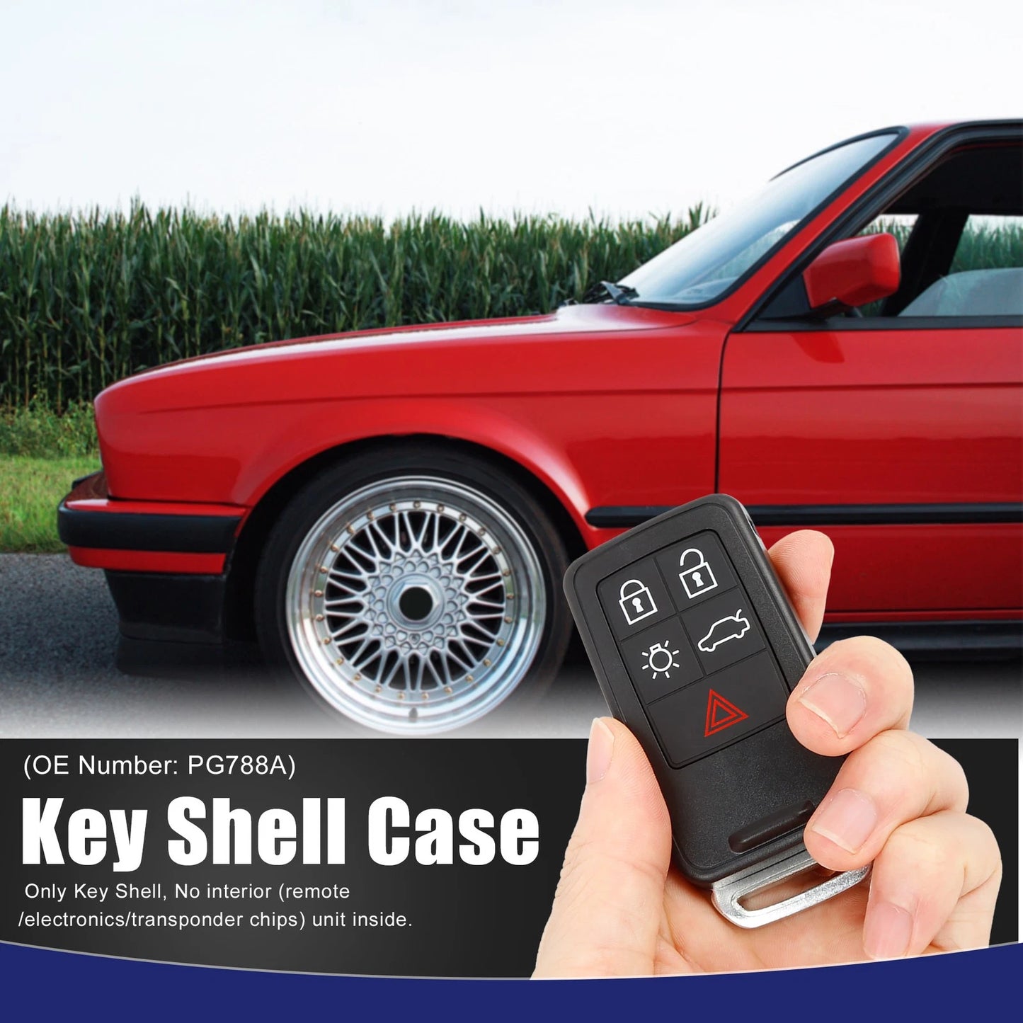 Remote Key Fob Shell Case for Volvo XC60 (2010-2013)