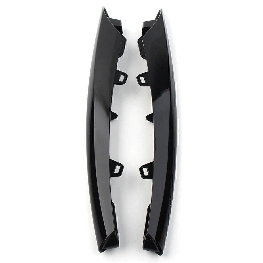 Gloss Black Front Side Grille Bumper Molding Trim for Jaguar XJ (2010-2015)