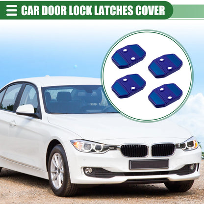 4 x Car Door Latch Lock Cover Protector for BMW 1 Series 2 Series ABS Blue
