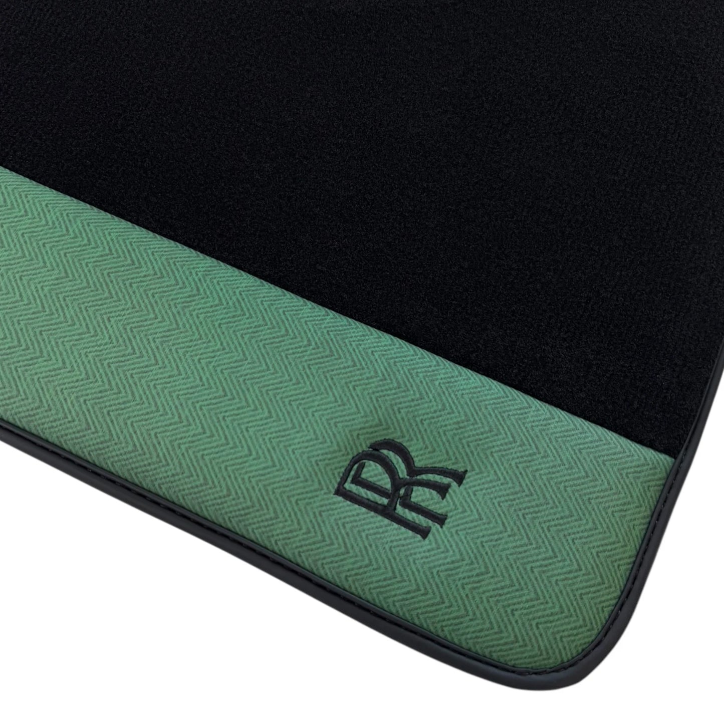 AutoWin Floor Mats for Rolls Royce Phantom Sedan 2003-2016 | Green Leather