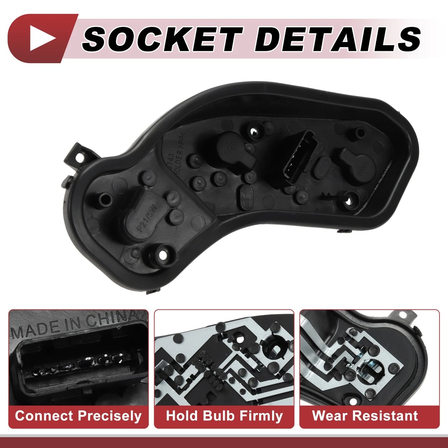 Right Tail Light Bulb Socket for Nissan Versa Sedan (2013-2019)
