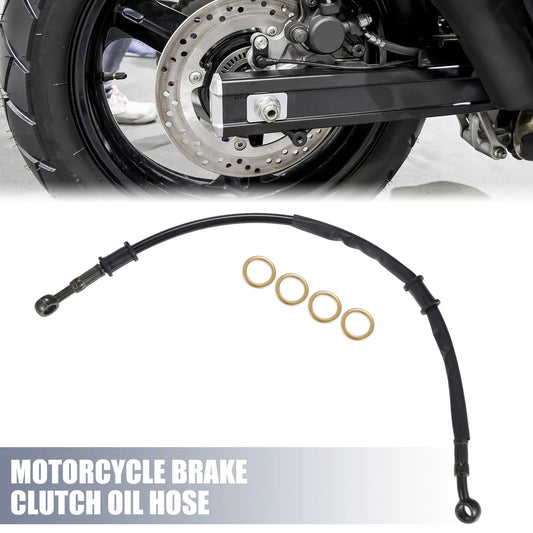 Set / 45cm / Motorcycle Brake Clutch Oil Hose Throttle Pipe Black for Motorcycle