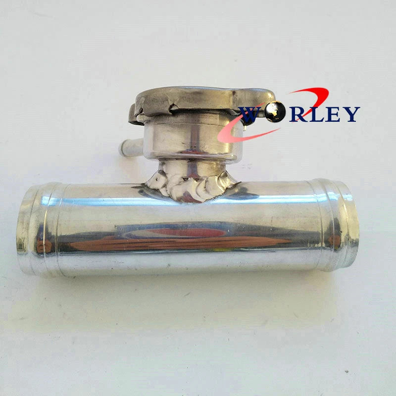 32mm Aluminum In-Line Radiator Hose Connector Filler Neck/Cap for Car