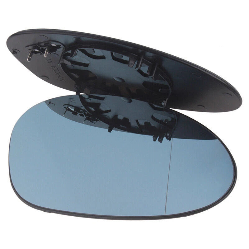 Heated Mirror Glass Driver Left Side for 2003-2010 BMW E82 E90 E91 E92 Blue