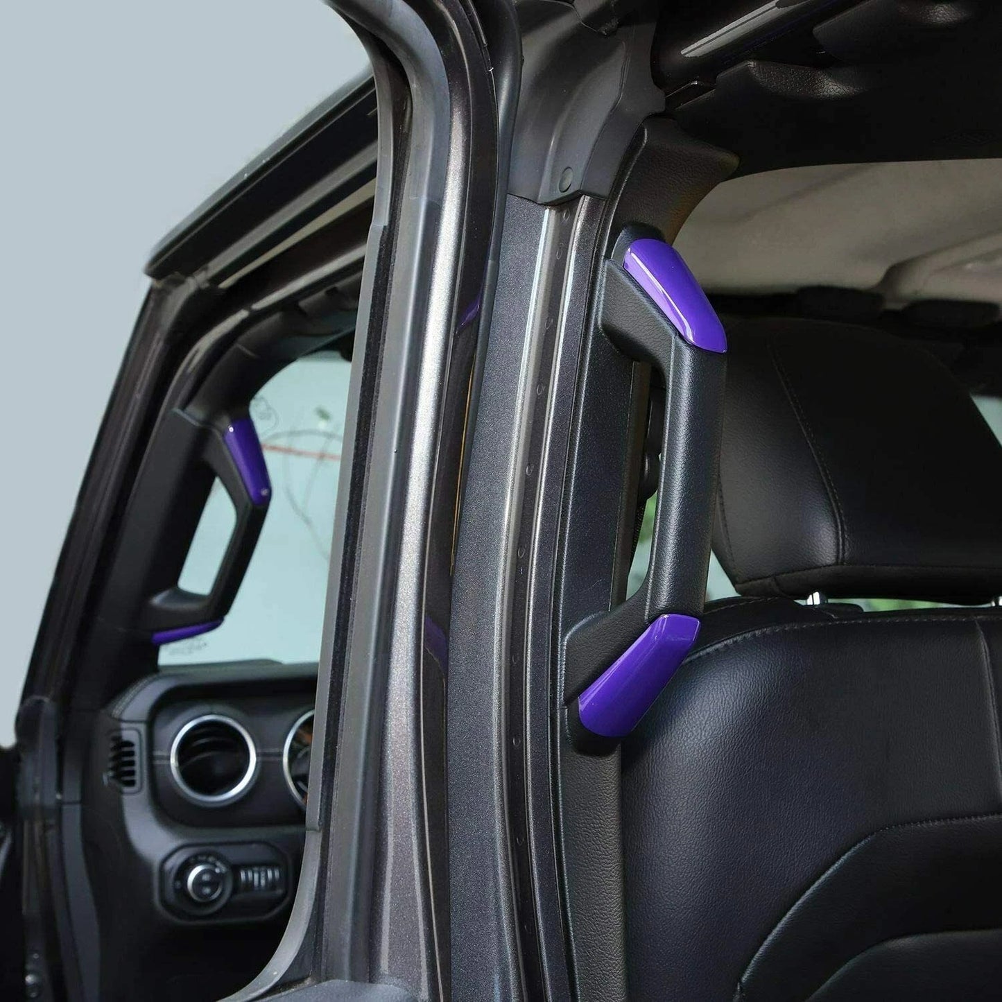 Orange A/B Pillar Handle Grab Bar Cover Trim for Jeep Wrangler (2018-2021)