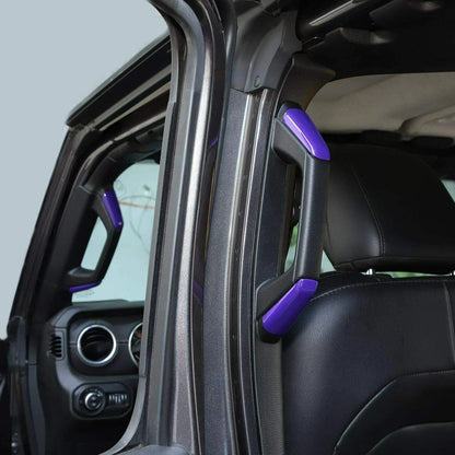 Orange A/B Pillar Handle Grab Bar Cover Trim for Jeep Wrangler (2018-2021)