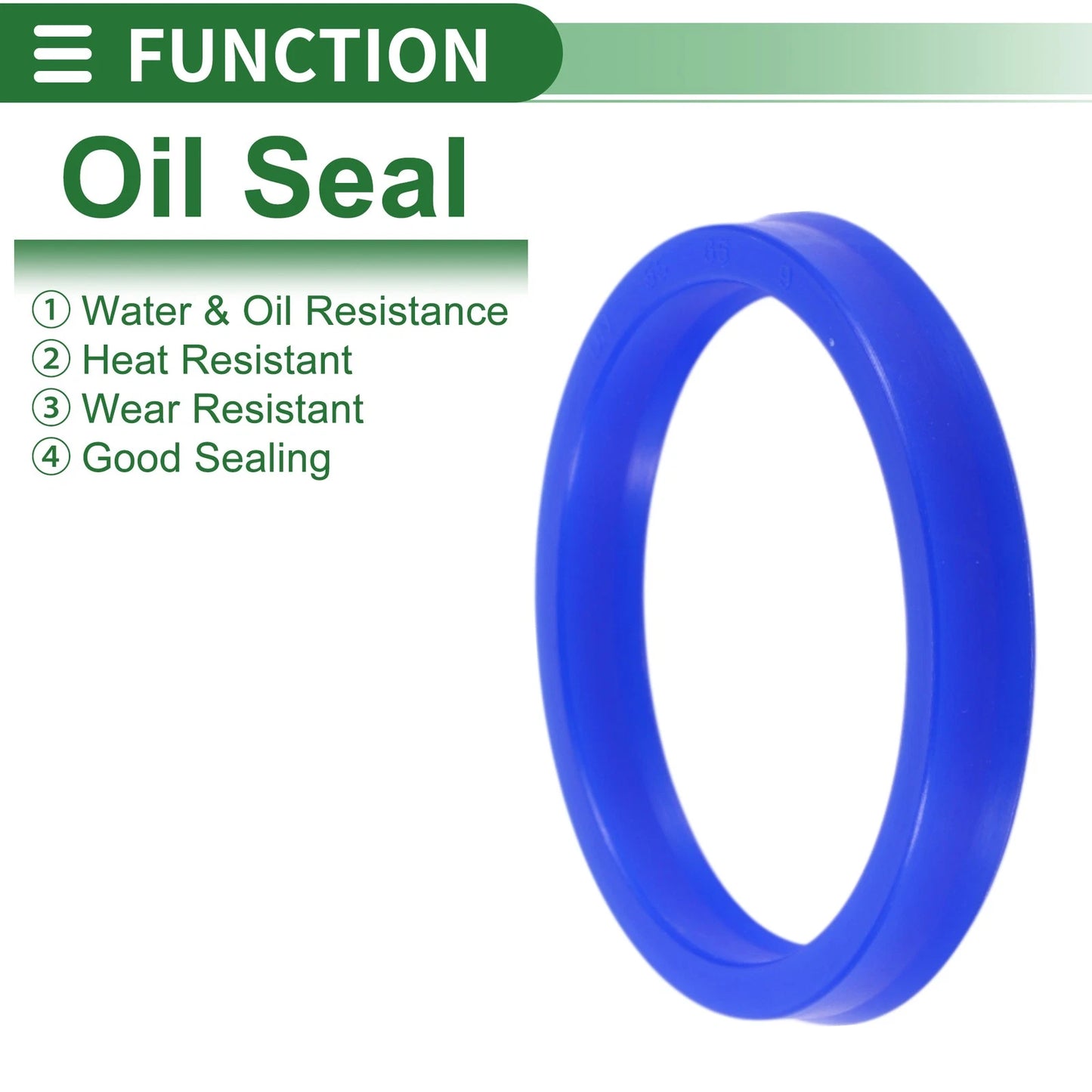 Oil Seal 55x65x9mm Rotary Shaft Seal TPU Blue 5 Pcs for Make Model
