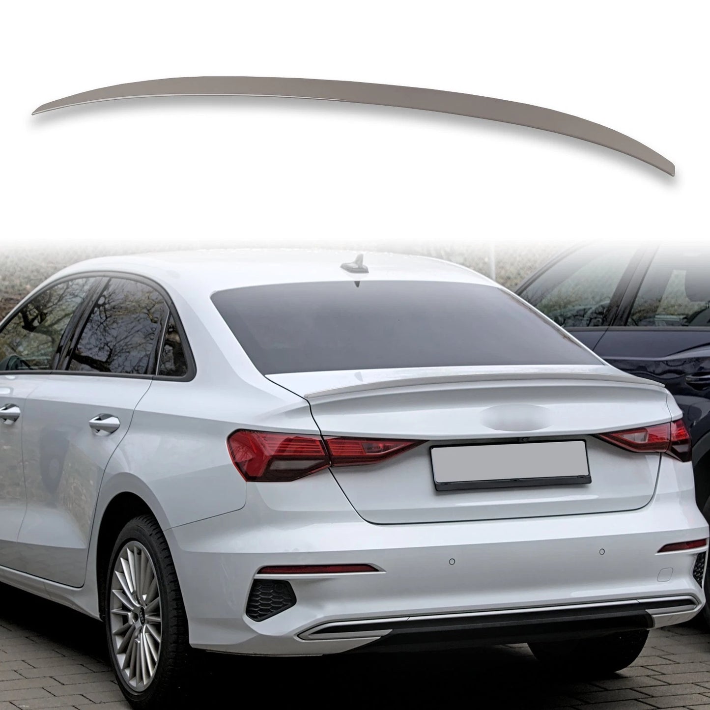 S-Line Style ABS Boot Spoiler for Audi A3/S3 8Y (2021-2023) Gray LY1P
