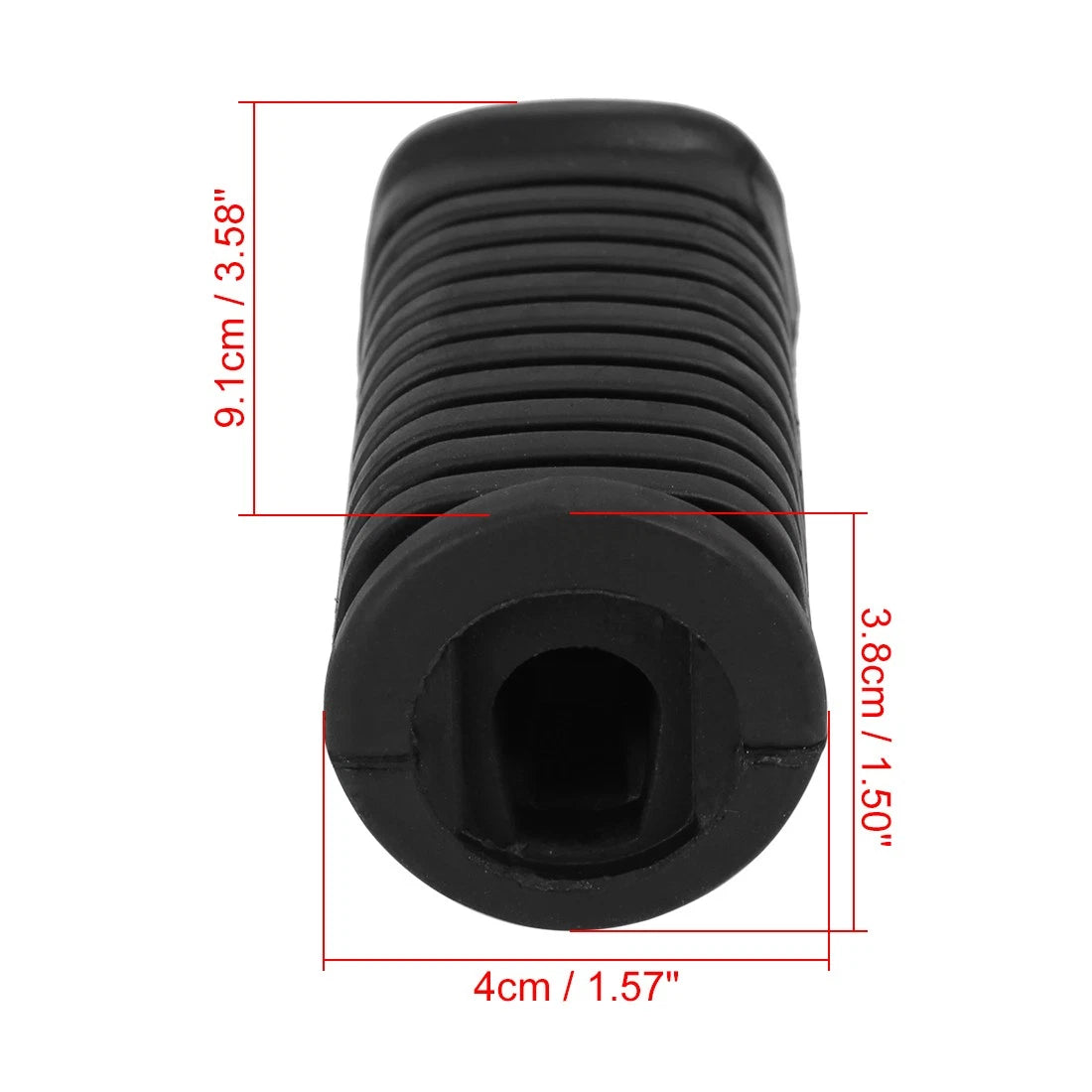 Pair Black Motorcycle Foot Pegs Foot Pedal Cover Footrest Pad for JH 70