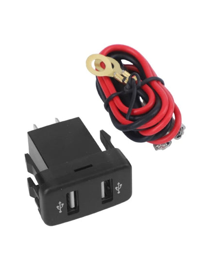 1pc Dual USB 2-Ports Phone Car Charger for Toyota Hilux (2005–2014)