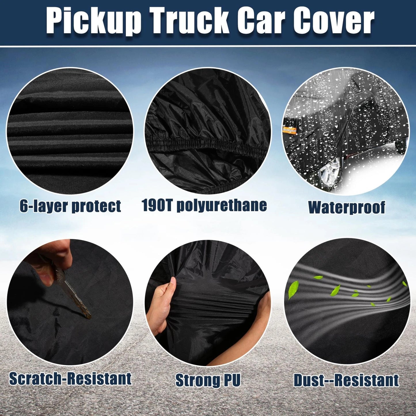 Pickup Truck Cover for Toyota Tacoma Extended Cab 2005-2021