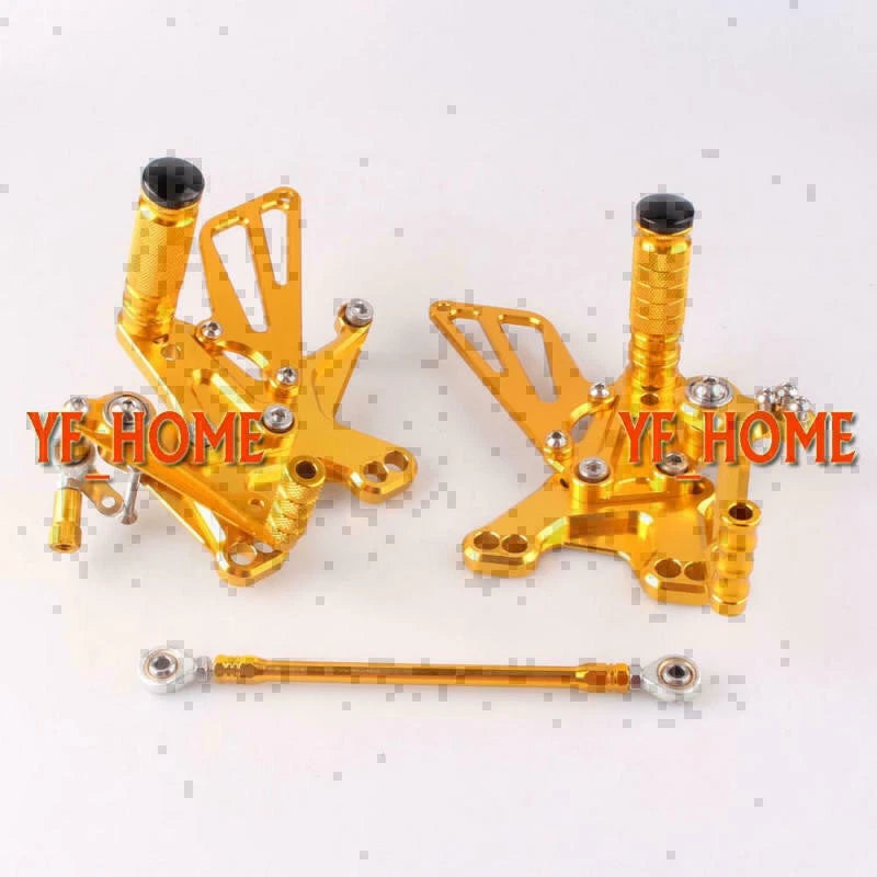 Rear Set Footpegs for Kawasaki Ninja ZX10R (2011-2012) - Gold 2 x Items