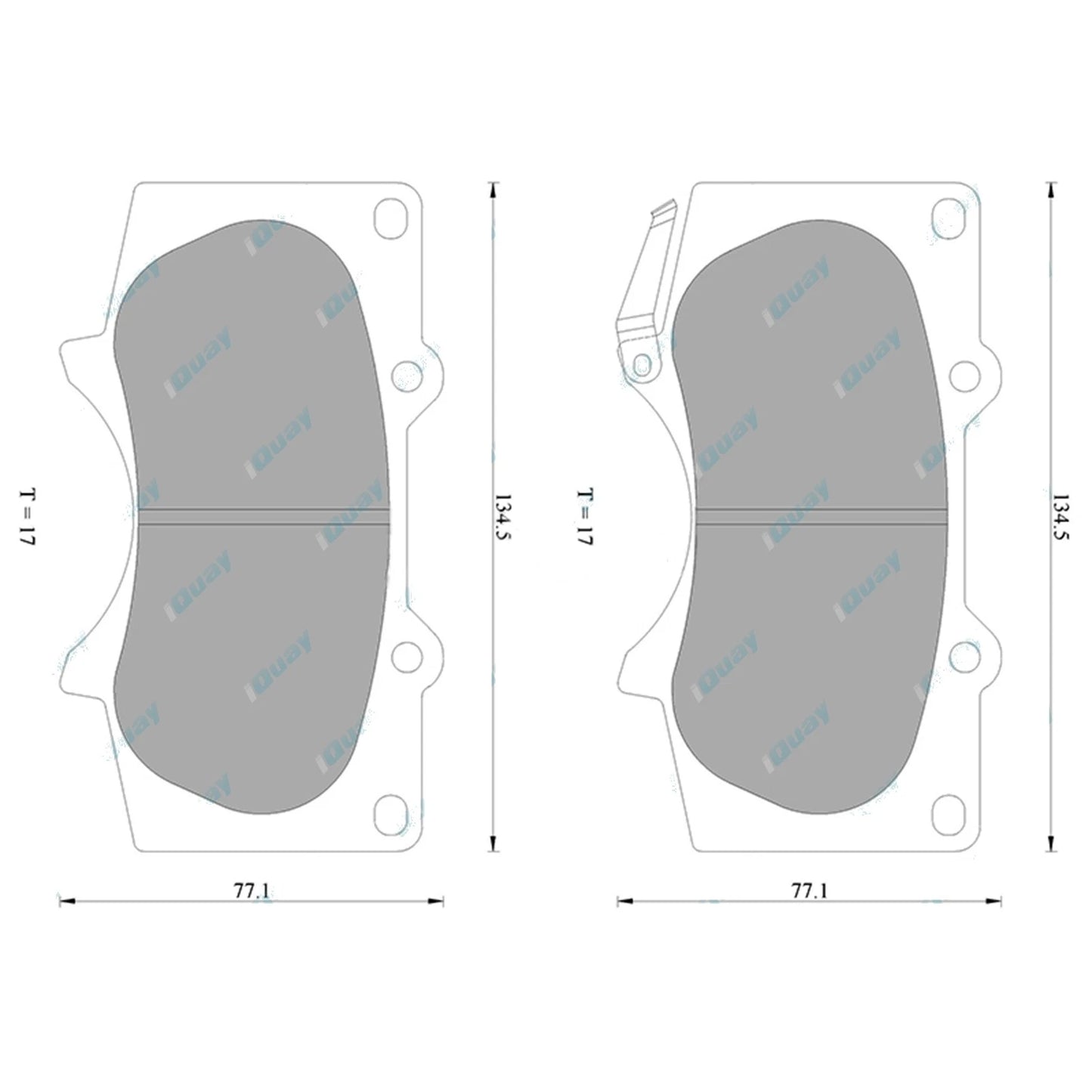 Front 4x4 Disc Brake Pads Set for Hilux GGN125 GUN125R GUN136 2015~2020 4WD
