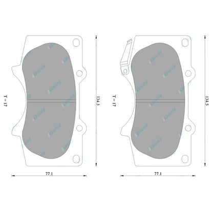 Front 4x4 Disc Brake Pads Set for Hilux GGN125 GUN125R GUN136 2015~2020 4WD