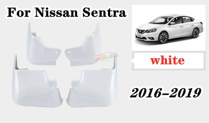 Splash Guards Mud Flaps Fender 4PCS White for Nissan Sentra (2016–2019)