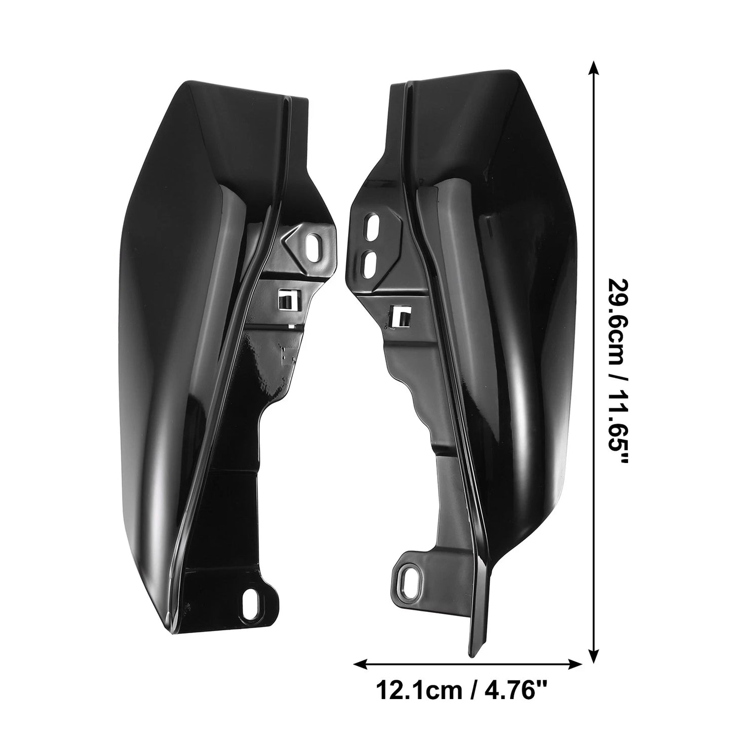 1 Pair Mid Frame Air Deflector for Harley Davidson Street Glide Gloss Black