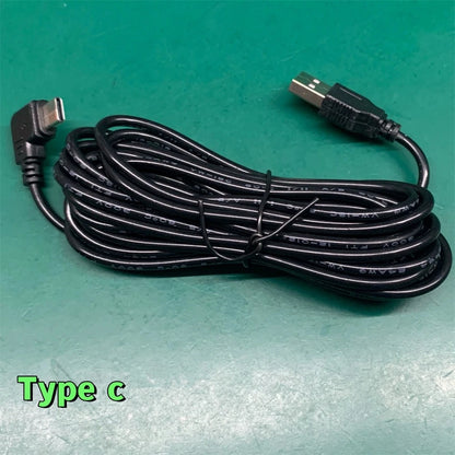 USB Charging Cable Wire with Type-C Port for Dashcam Car DVR