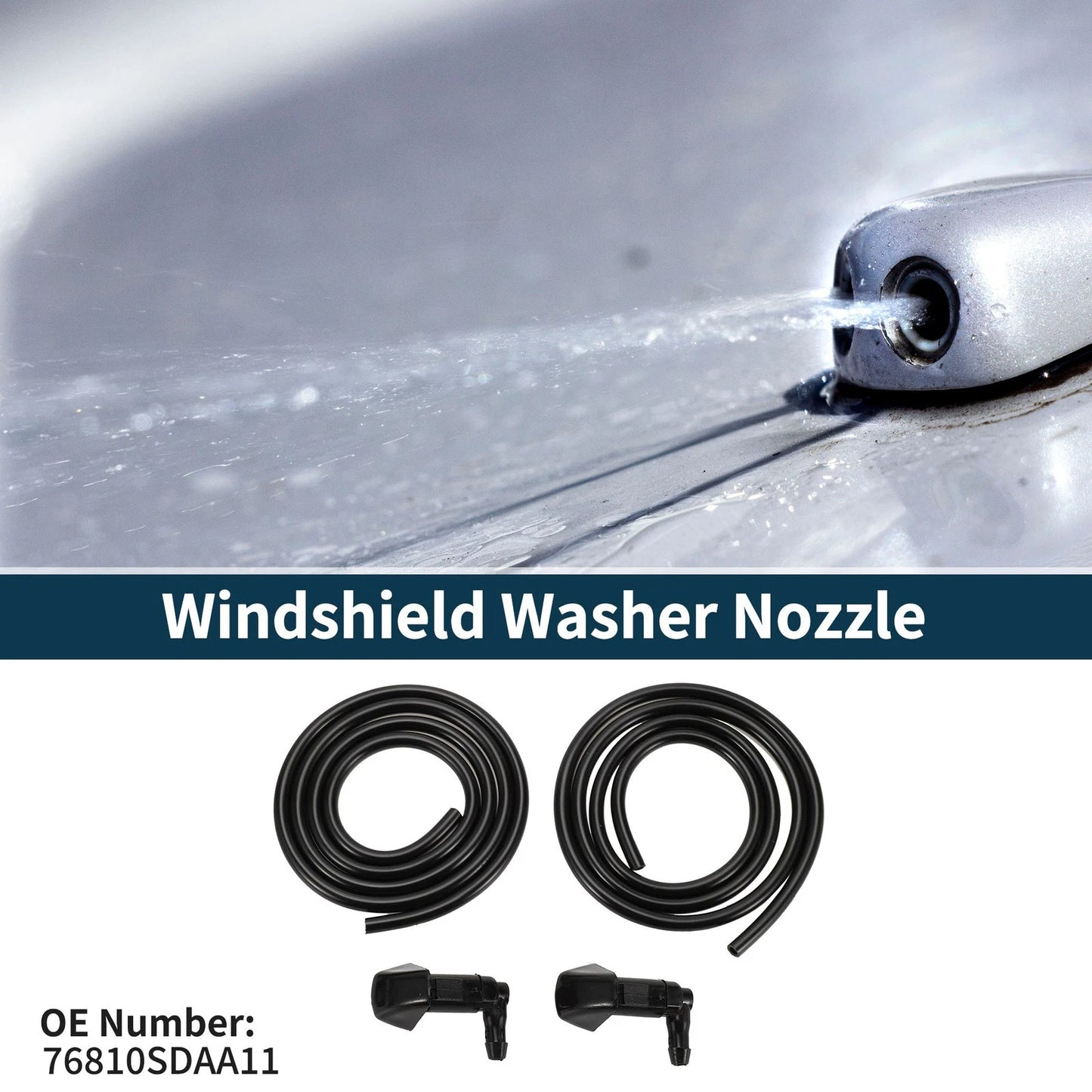 Windshield Washer Nozzle & Fluid Hose for Honda (2006-2011) 1 Set