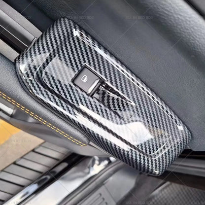 4 x Carbon Window Control Panel Switch Covers for Ford Ranger