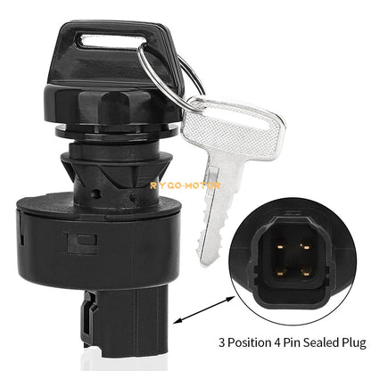 Ignition Switch / 3 Position / 4 Pins for Polaris
