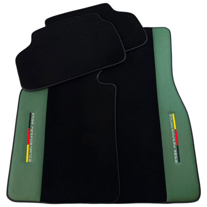 AutoWin Floor Mats for Rolls Royce Shadow (1965-1977) - Green Leather