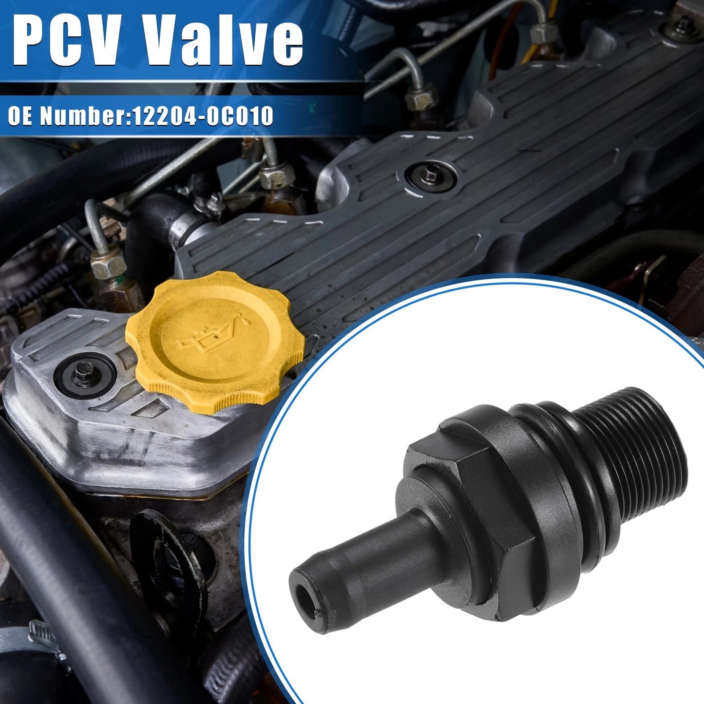PCV Valve for Toyota Tacoma 2005-2015 Durable Plastic Black