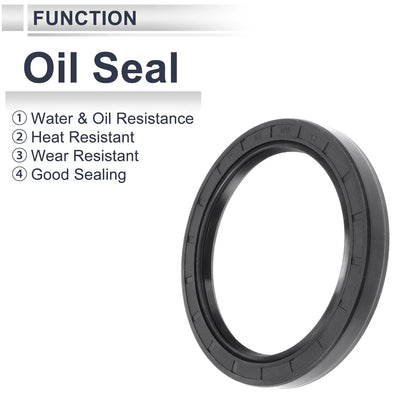 Oil Seal 82x105x12mm Black 5 Pcs Nitrile Rubber Seal Ring Rotary Shaft Seal
