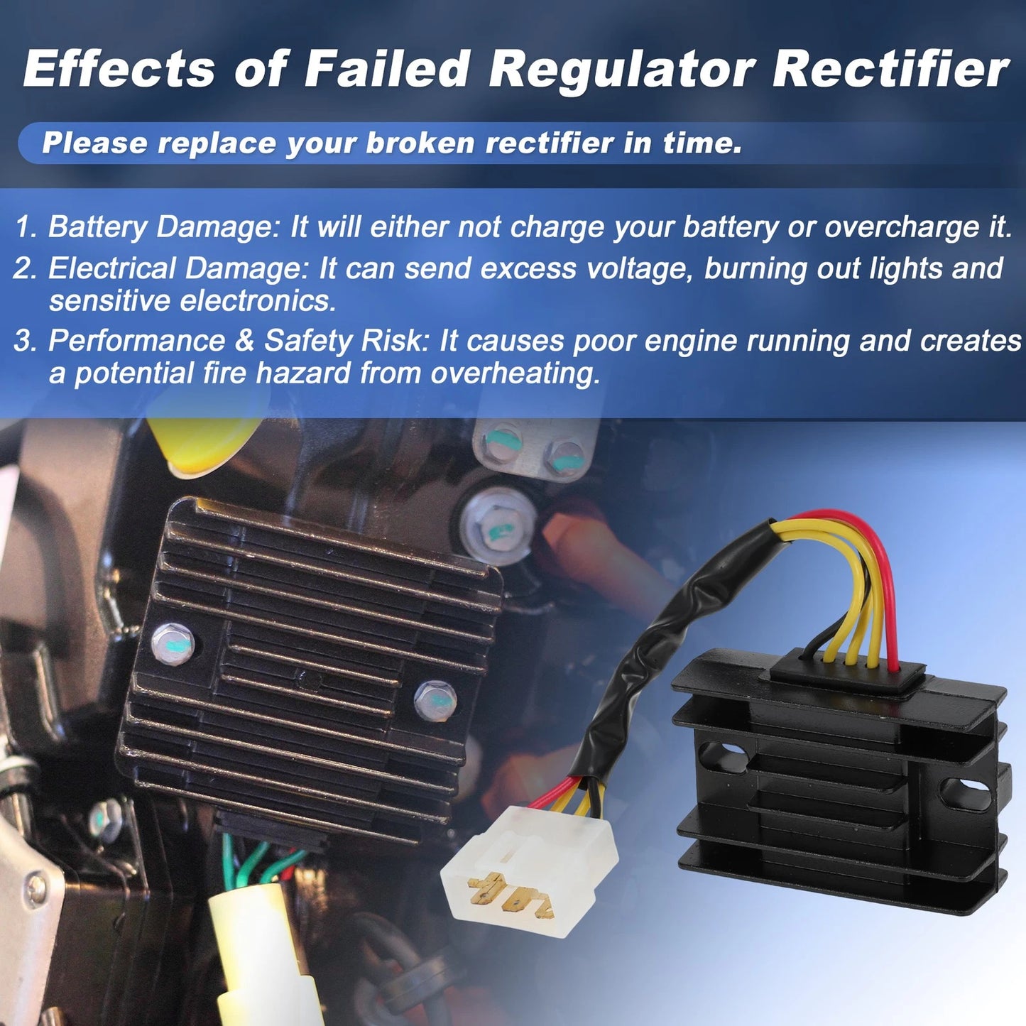 Voltage Regulator Rectifier for Suzuki LTF300F KingQuad (1999-2001)