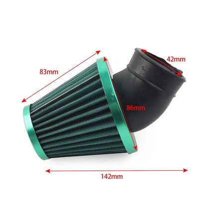 Green Motorcycle Air Intake Filter Cleaner for Make & Model