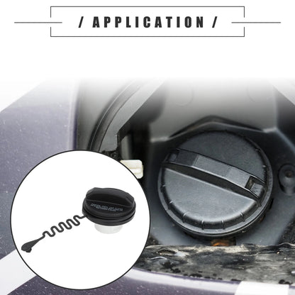 Fuel Tank Filler Cover for Volvo C30 (2008-2013) ABS Black