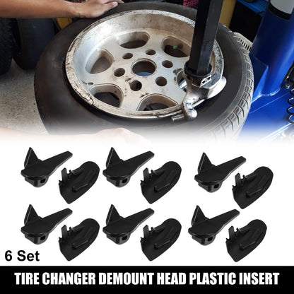 6 x Motorcycle Tire Changer Demount Head Insert Black 2.17x1.02x1.02