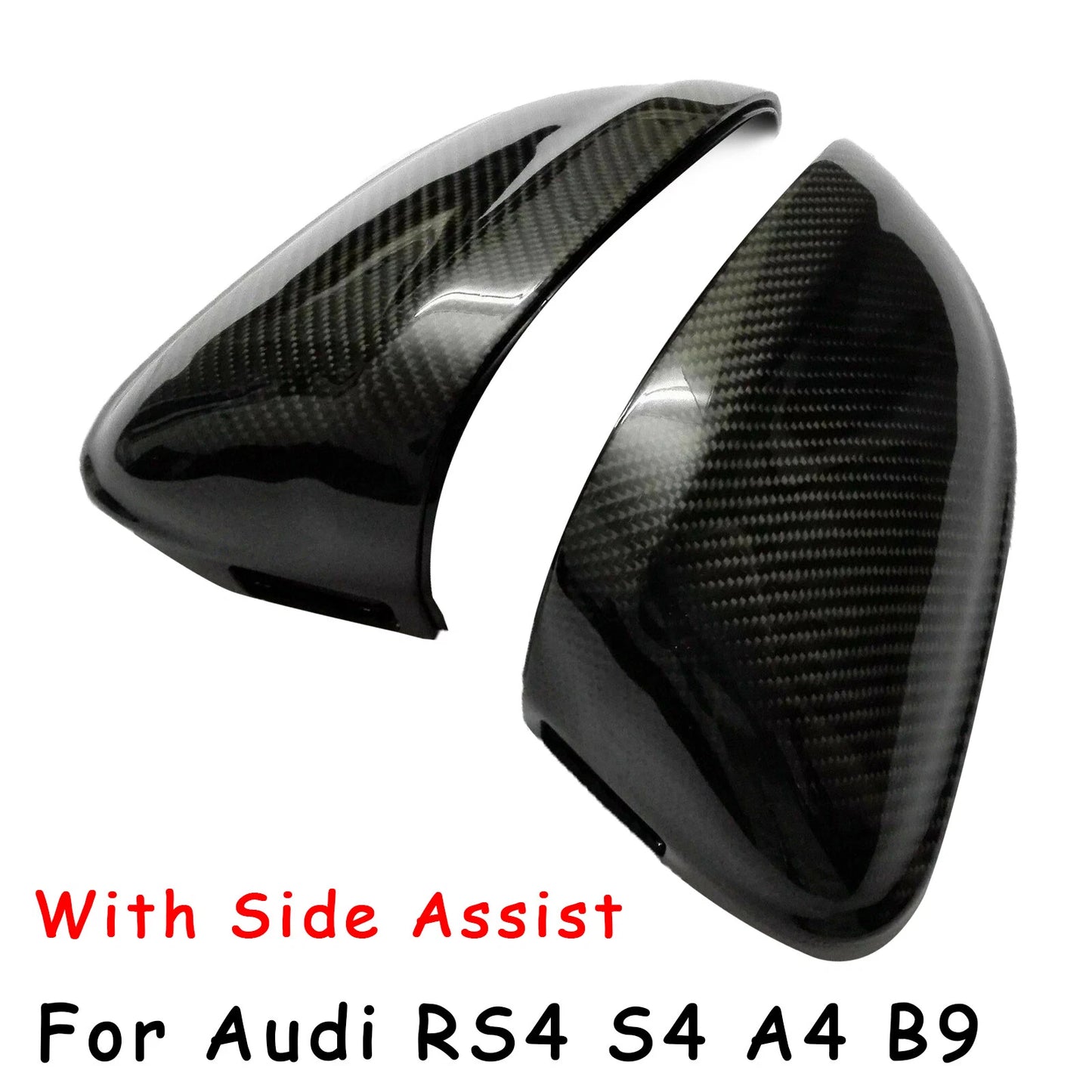 Carbon Fiber Mirror Covers for Audi RS4 S4 A4 B9 (2017-2023)