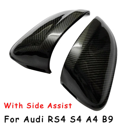 Carbon Fiber Mirror Covers for Audi RS4 S4 A4 B9 (2017-2023)
