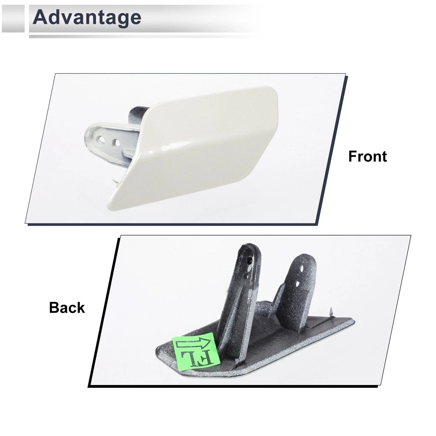 Front Left Bumper Headlight Washer Nozzle Cover for BMW 3 Series (2006-2013)