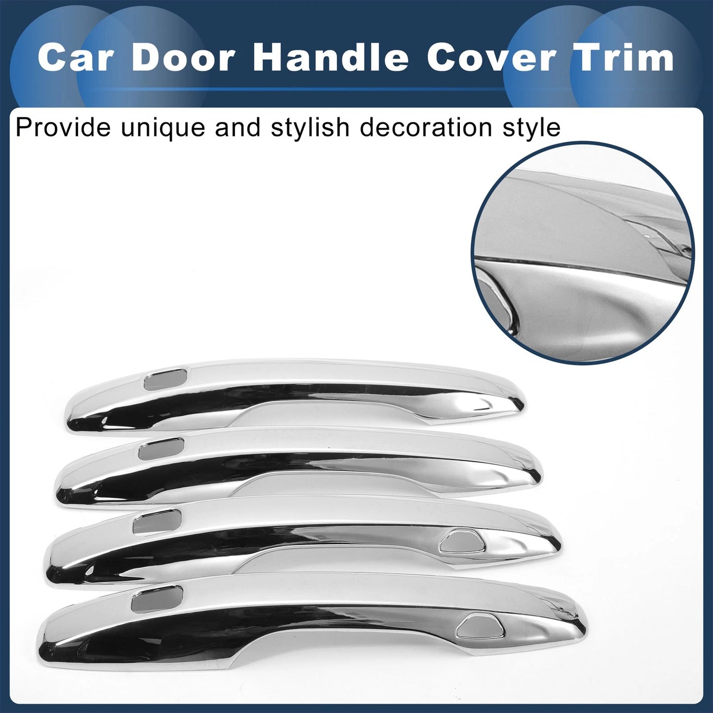 Silver Tone Door Handle Cover Trim for Volvo XC60 (2018-2023)