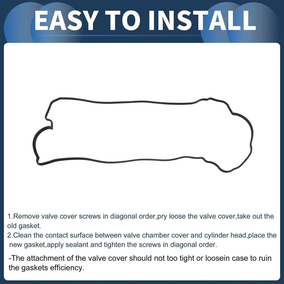 Engine Valve Cover Gasket for Toyota Auris (2006-2012) - 1 x Gasket