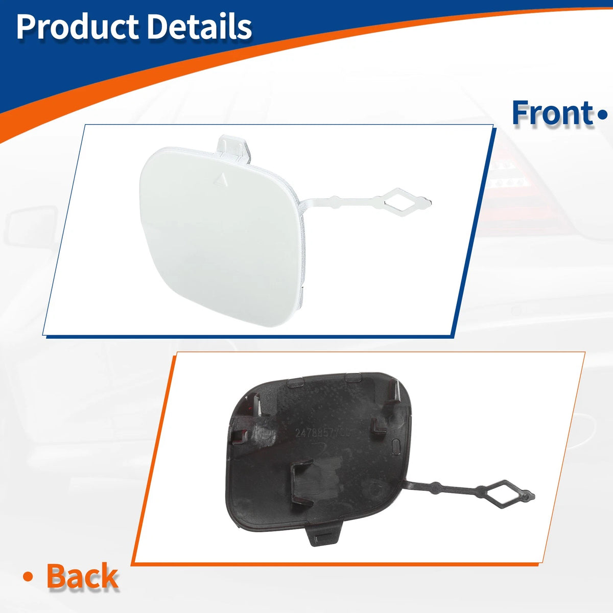 Front Car Bumper Tow Hook Cover for Mercedes GLB X247 W247 (2020-2023)