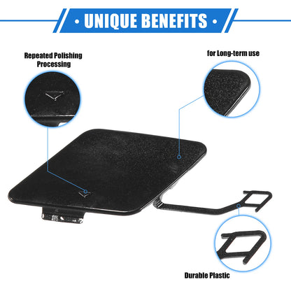 Rear Bumper Tow Hook Eye Hole Cover for BMW 3 F30 (2012-2015) Black