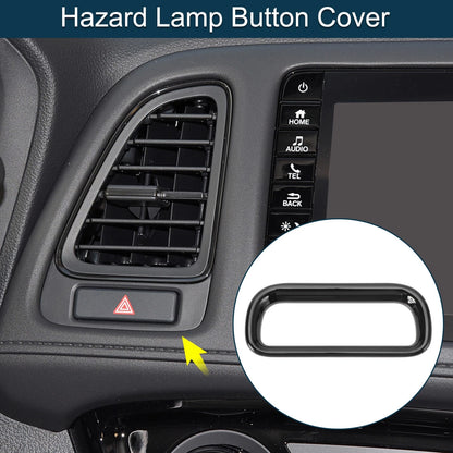 Warning Lamp Button Cover for Honda Vezel RV3 RV4 RV5 RV6 (2021-2023) Black 1 x
