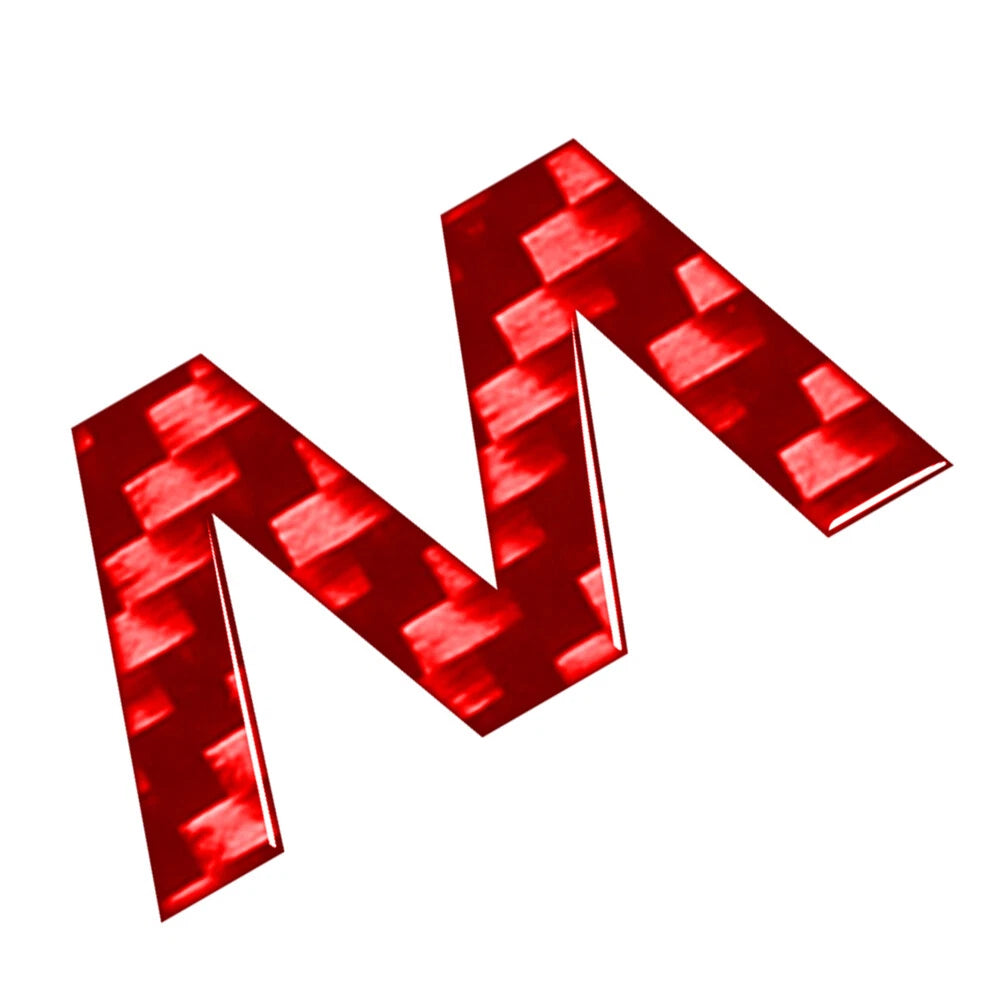 Carbon Red Alphabet Letter Emblem Badge Decals Stickers for Car (All Years)